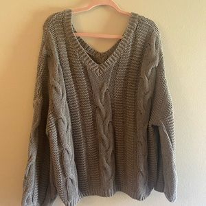 Off the shoulder, comfy long sleeve sweater